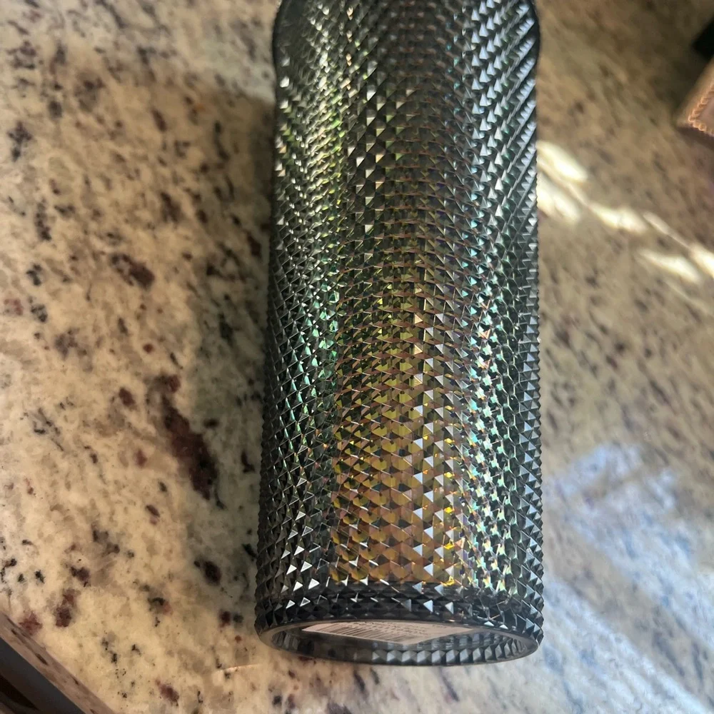 Starbucks Fall Black‎ Iridescent Studded Textured Cold Cup Tumbler 24oz